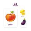 CzuCzu Karty obrazkowe na sznurku Owoce i warzywa 1+