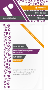 Koszulki Rebel (59x92 mm) Premium Standard European 100 sztuk