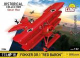 zabawka Cobi 2986. Fokker Dr.1 Red Baron Niemiecki Samolot. WW1 kolekcja historyczna