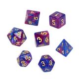 Koci Dwukolorowe - Ciemnoniebiesko - purpurowe - Komplet do RPG