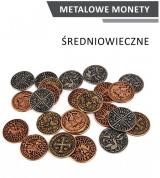 akcesorium do gry Monety Uniwersalne (zestaw 24 metalowych monet) redniowieczne