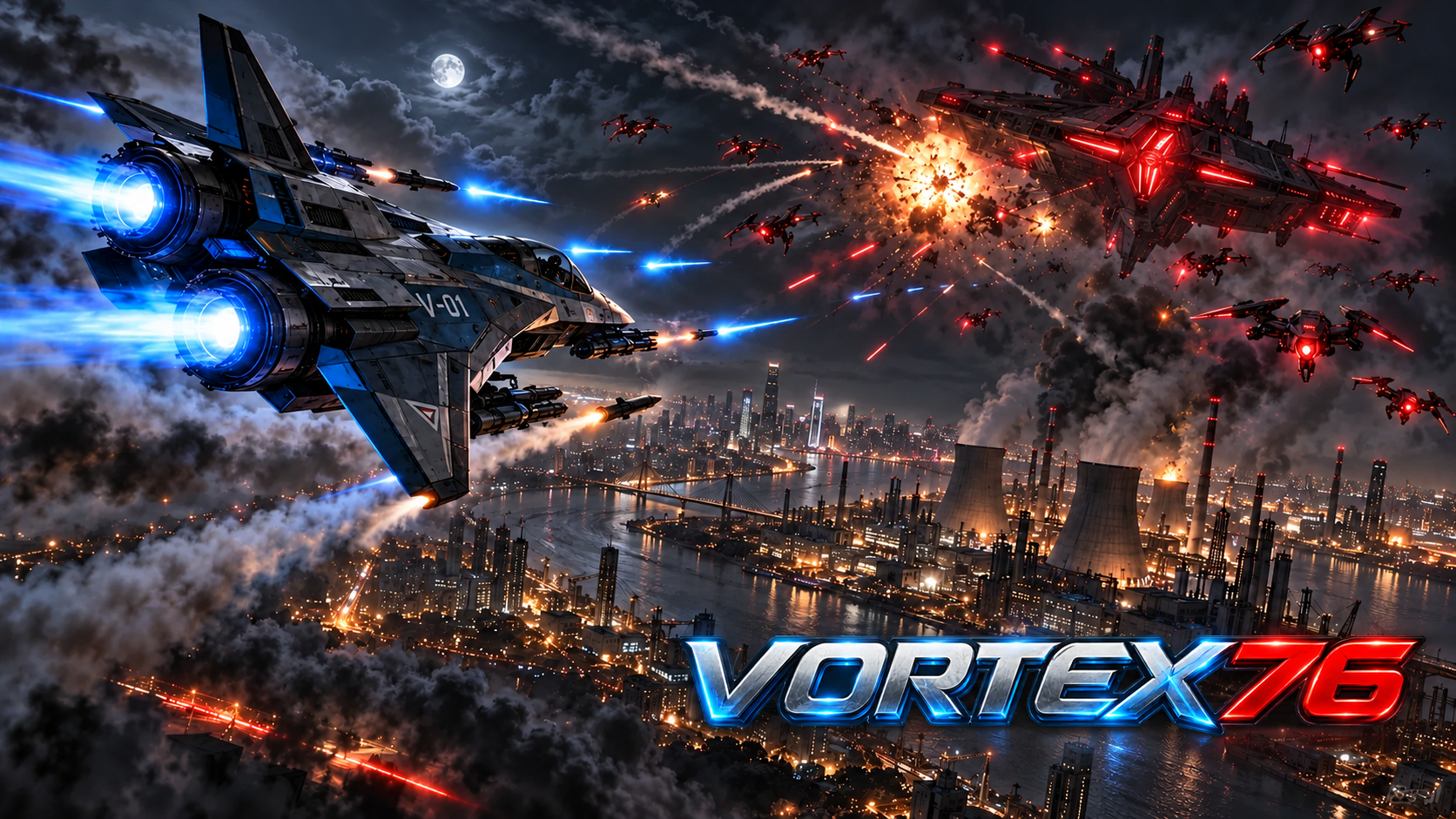 Vortex 76 — grafika promocyjna z logo