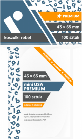 akcesorium do gry Koszulki Rebel (43x65 mm) Mini USA Premium 100 sztuk