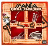 gra planszowa Puzzle Mania czerwona (4x łamigłówka metalowa)