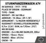 Cobi 2989. Sturmpanzerwagen A7V. WW1 kolekcja historyczna