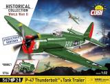 zabawka Cobi 5736 P-47 Thunderbolt & Tank Trailer WW2 kolekcja historyczna