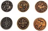 Monety Uniwersalne (zestaw 24 metalowych monet) redniowieczne