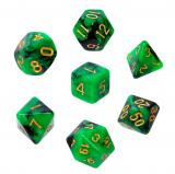Koci Dwukolorowe - Zielono-czarne - komplet do RPG