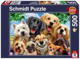 Puzzle 500 el. Psy robią selfie